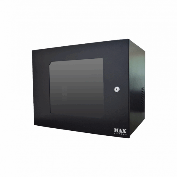 Mini Rack 8U x 350mm Economic Porta c/ Visor Acrílico Preto